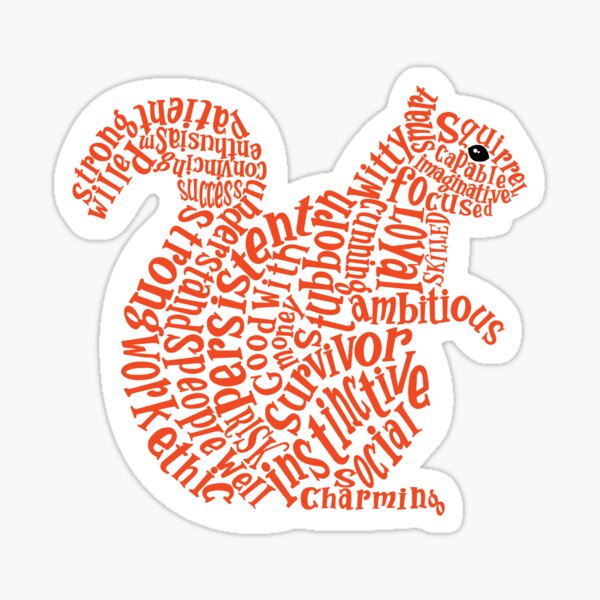 Item preview, Orange Red Squirrel Spirit Animal designed and sold by kjeppson.