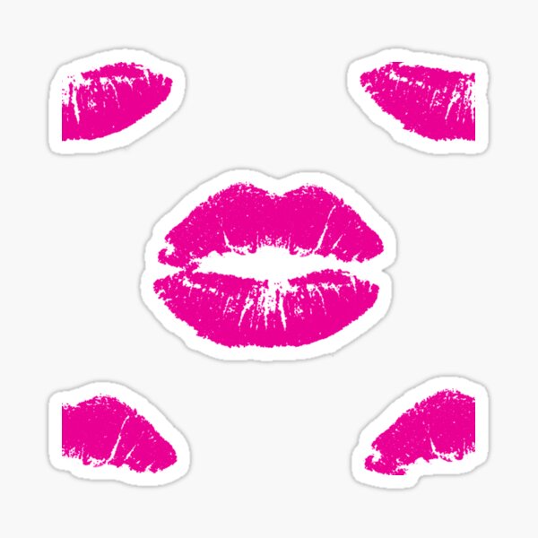 lipstick mark stickers redbubble
