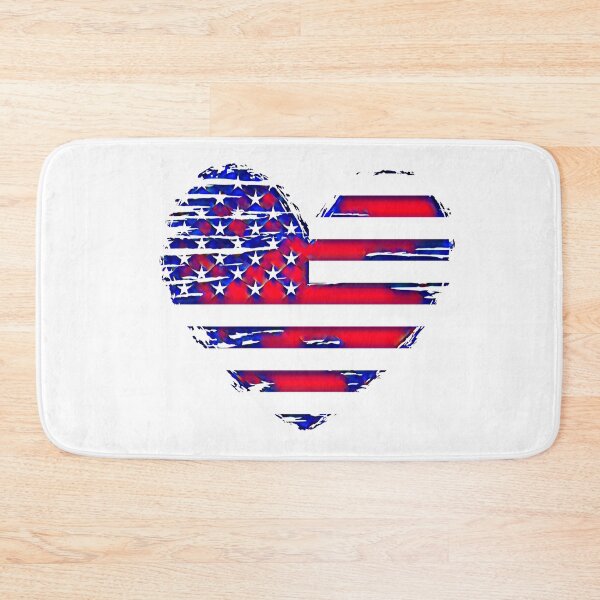 Item preview, Flag Heart (red and blue-striped white) designed and sold by HamiltonmagicTs.
