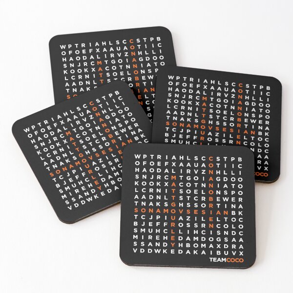 Item preview, TeamCOCO WordSearch (Light Font) designed and sold by splode.