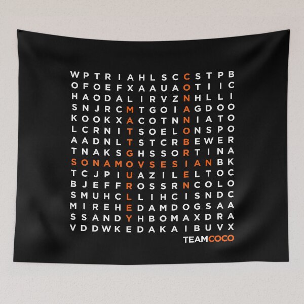 Item preview, TeamCOCO WordSearch (Light Font) designed and sold by splode.