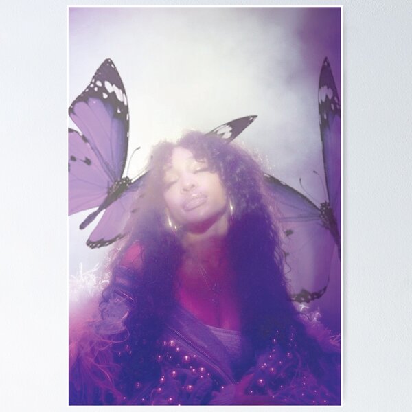 Item preview, SZA Butterfly Poster designed and sold by olivebranchshop.