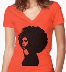 Soulfro Women's Fitted V-Neck T-Shirt