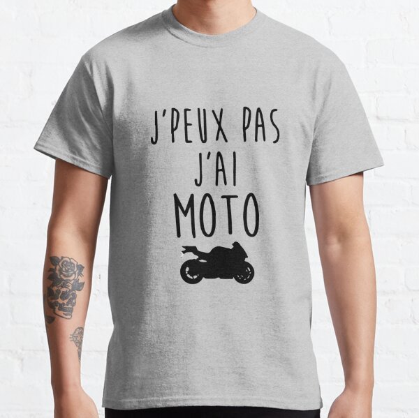 T-shirt Homme - Pas accro à la moto, t-shirt motard, cadeau noël, moto