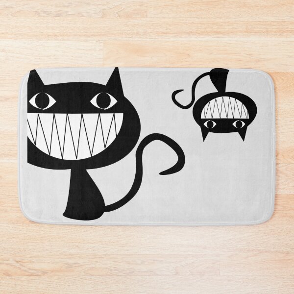 Item preview, SMILING COOL CAT BATH MAT CAT LOVER  designed and sold by hellonitish.