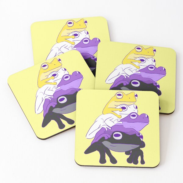 Item preview, Nonbinary Pride Frog Stack designed and sold by Josie Richey.
