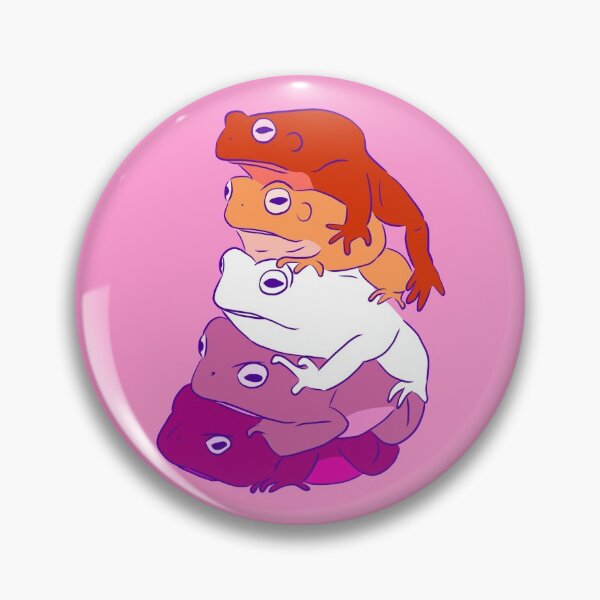 Item preview, Lesbian Pride Frog Stack designed and sold by Josie Richey.