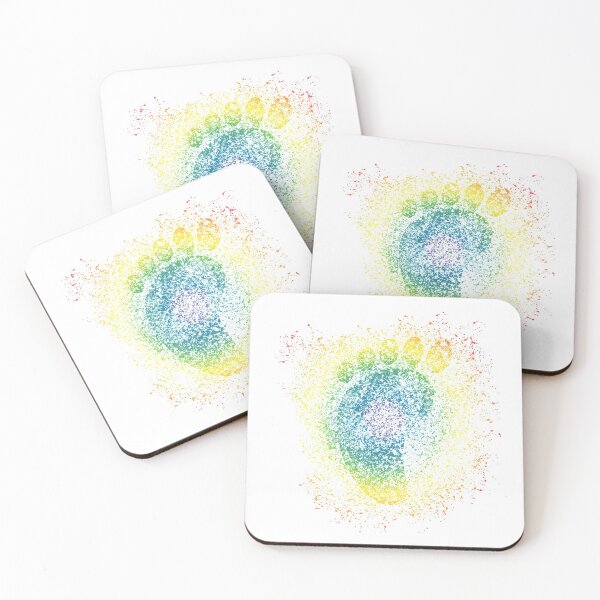 Item preview, Splattered Rainbow Human Footprint (White) designed and sold by AbsurdlyEpic.