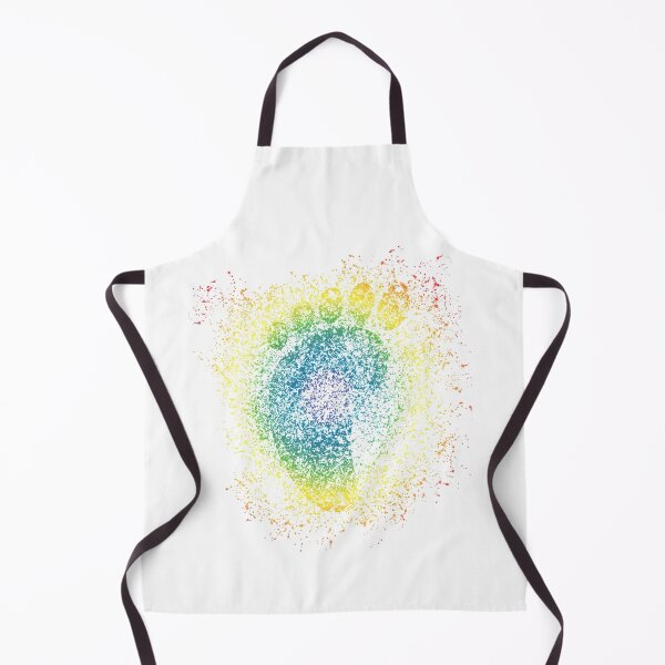 Item preview, Splattered Rainbow Human Footprint (White) designed and sold by AbsurdlyEpic.