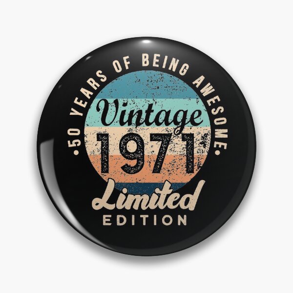 Item preview, Vintage 1971 - 50th Birthday Gift, 50 Years of being awesome, One of a Kind designed and sold by Mriganka Gogoi.