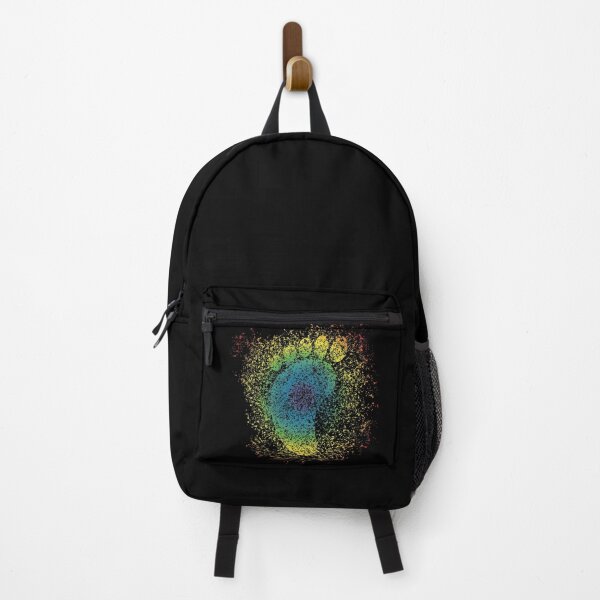 Item preview, Splattered Rainbow Human Footprint (Black) designed and sold by AbsurdlyEpic.