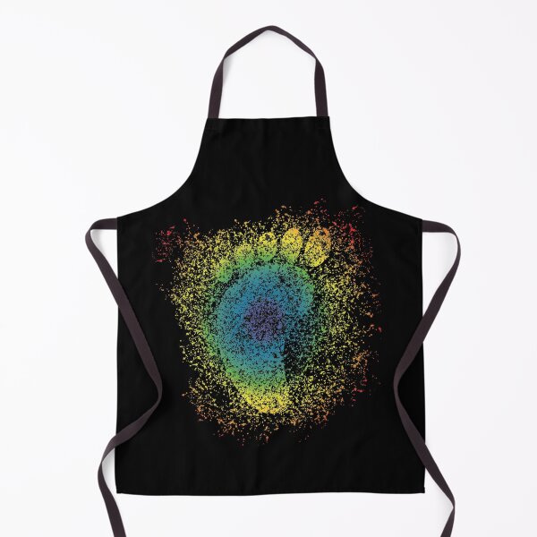 Item preview, Splattered Rainbow Human Footprint (Black) designed and sold by AbsurdlyEpic.