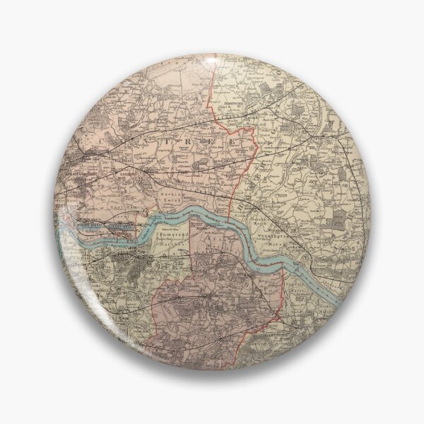 Item preview, North East South East London Essex and Kent Map 1901 designed and sold by FunkyTowns.