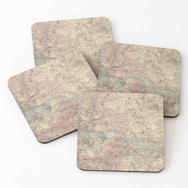 Item preview, North East South East London Essex and Kent Map 1901 designed and sold by FunkyTowns.