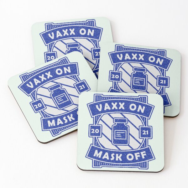 Item preview, Vaxx On Mask Off - Funny Vaccine Motivation (Blue Design) designed and sold by DrawingBoard.