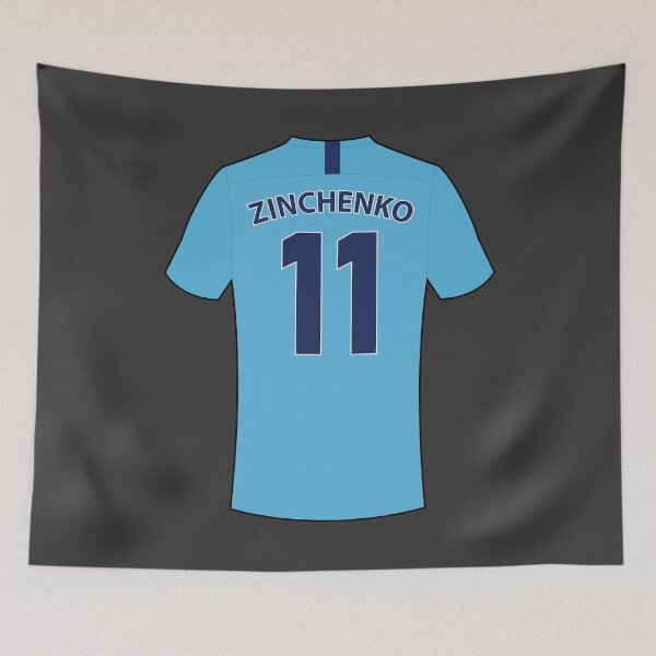 Item preview, Oleksandr Zinchenko football jersey with number designed and sold by Justtrendytees.