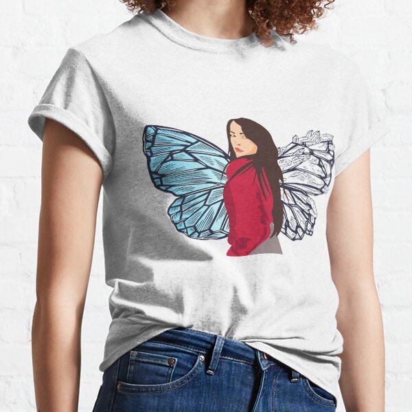 Butterfly Girl Portrait- Protikhya Gondhia Classic T-Shirt