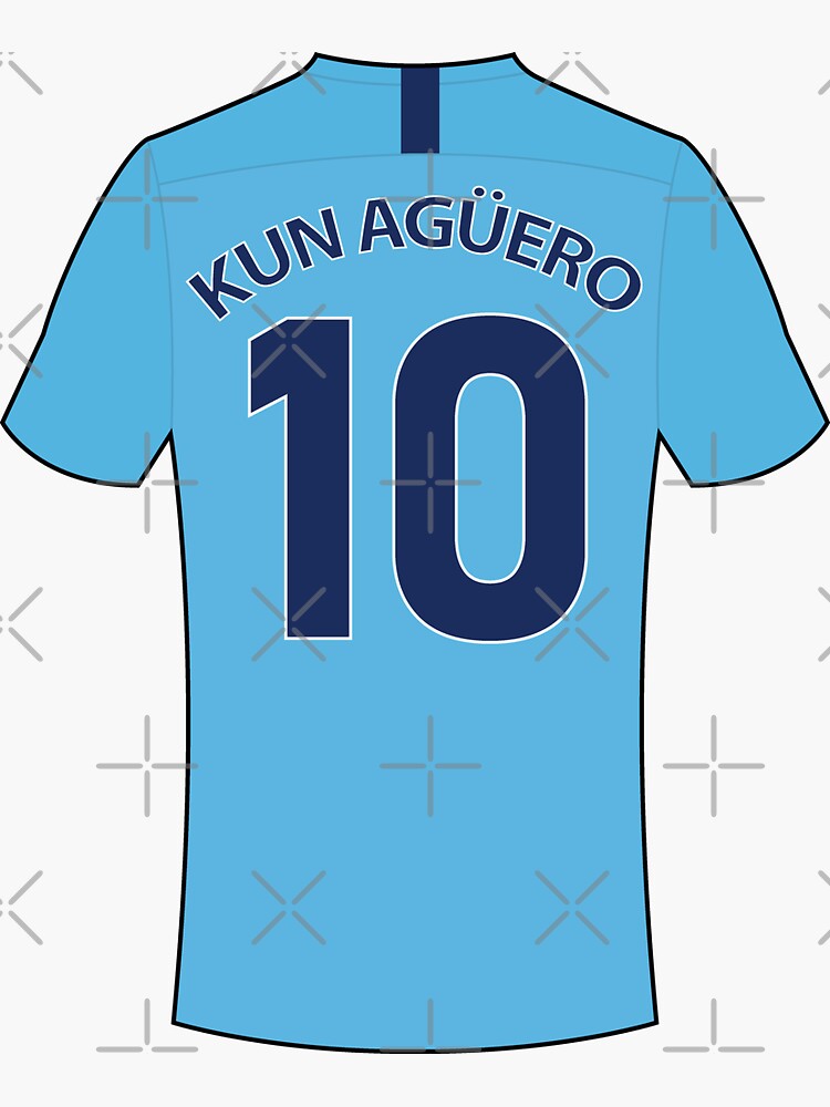 No20 Kun Aguero Home Long Sleeves Soccer Country Jersey