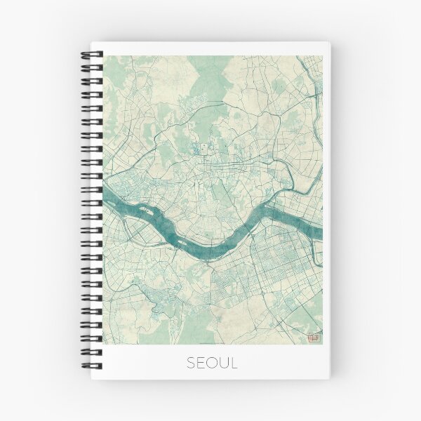 Item preview, Mapa de Seúl Azul Vintage designed and sold by HubertRoguski.