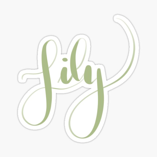 "Lily Calligraphy Name Art" Sticker for Sale by lilyelisabeth Redbubble