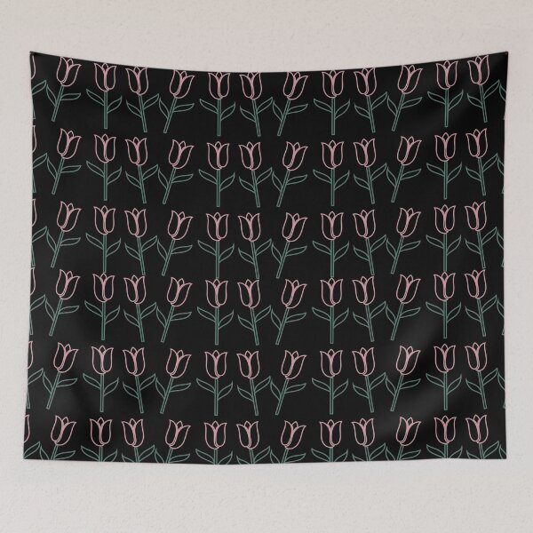 Item preview, Tulip Flowers Pink And Green designed and sold by geminivibe.