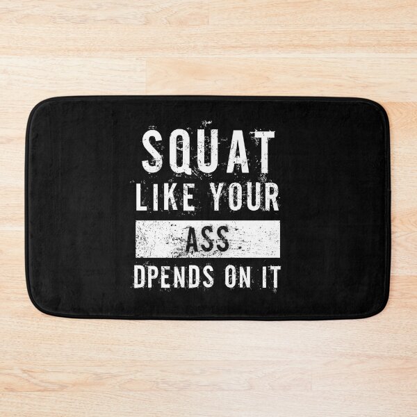 Item preview, Squat Like Your Ass Depends On It Distressed White designed and sold by Ensjodesigns.