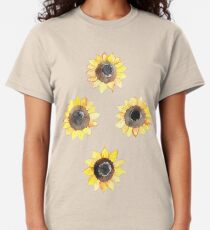 Cheerful Watercolor Sunflowers Classic T-Shirt
