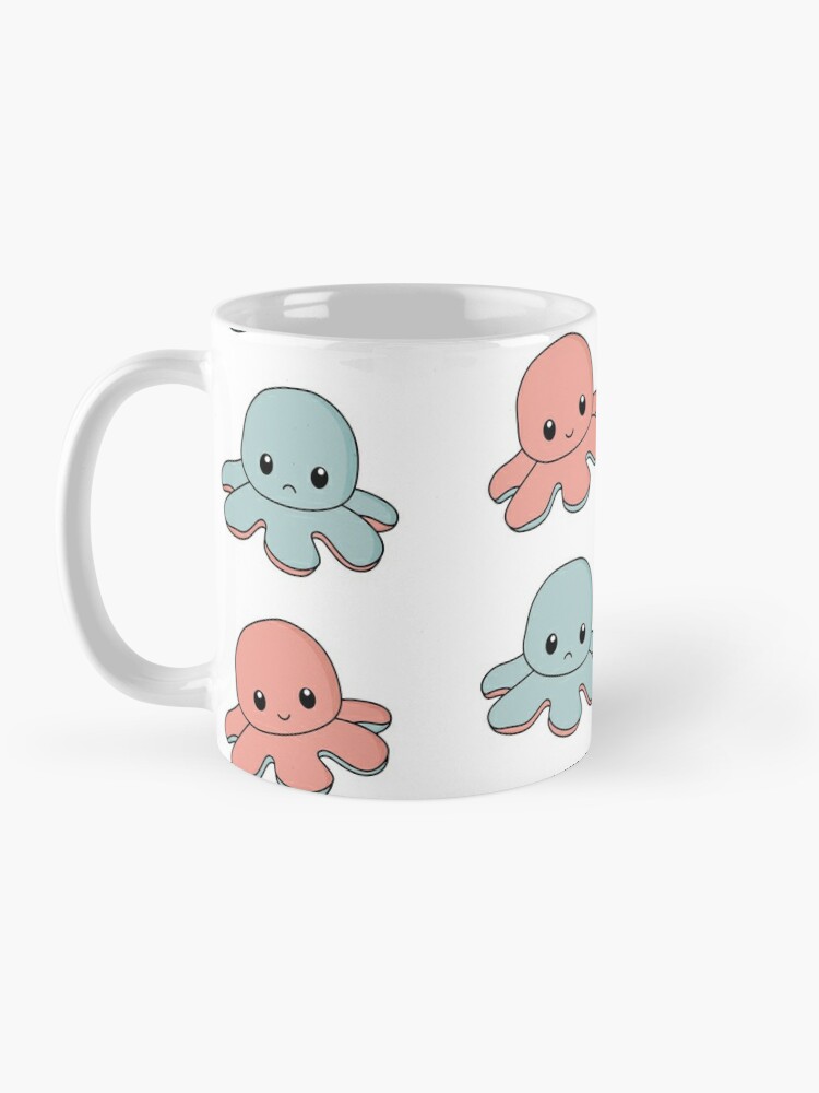 Thumbnail 3 of 6, Coffee Mug, Happy and Sad mood of octopus designed and sold by Butterfly-Dream.