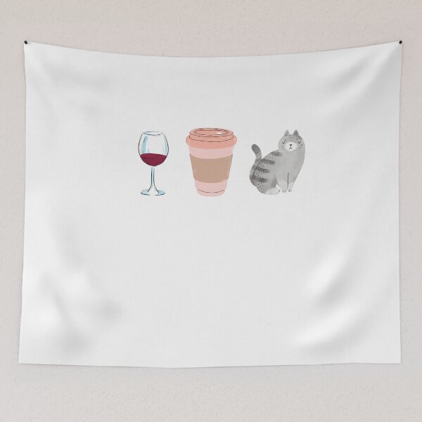 Artikelvorschau, I'm a simple woman - red wine coffee cats entworfen und verkauft von hexchen09.