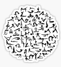 Yoga asana collection Sticker
