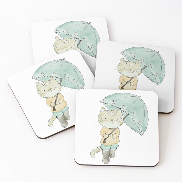 Item preview, Cat with umbrella designed and sold by bezshlyakh.