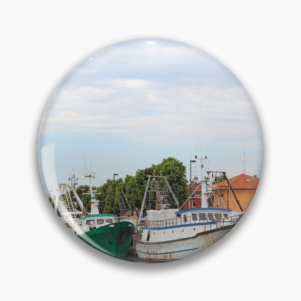 Item preview, Fishing boats on the Porto Canale Rimini Italy designed and sold by goceris.
