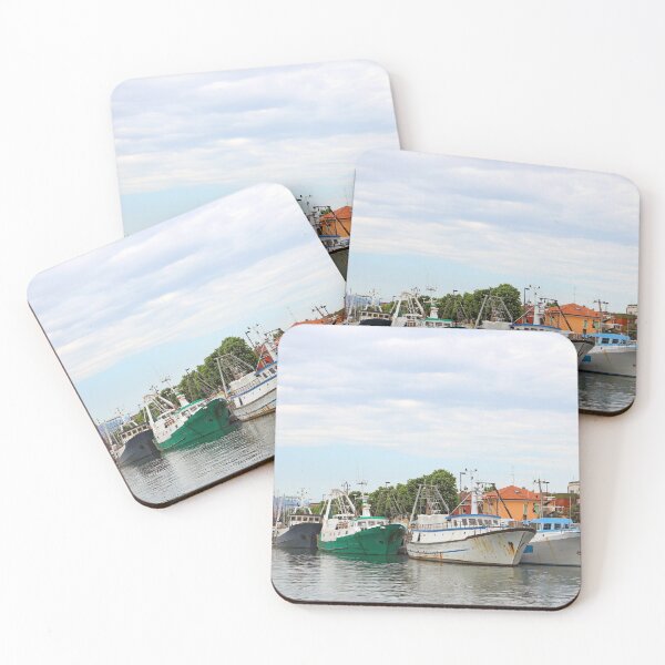 Item preview, Fishing boats on the Porto Canale Rimini Italy designed and sold by goceris.