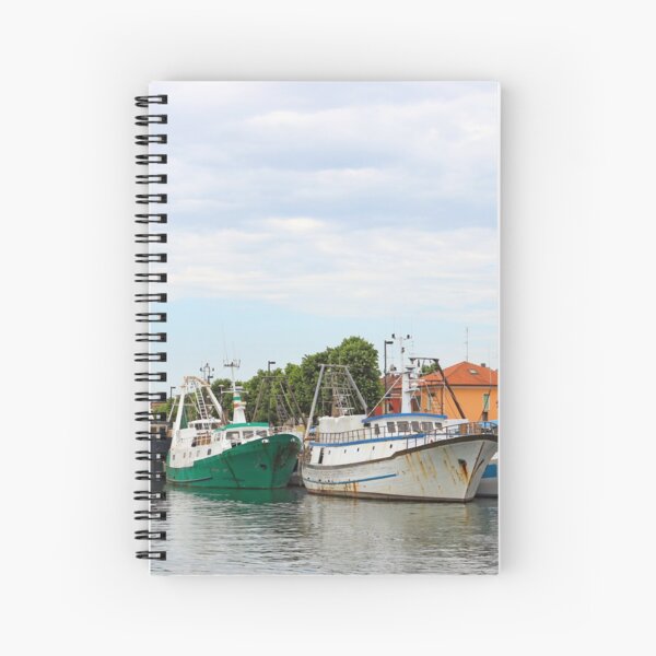 Item preview, Fishing boats on the Porto Canale Rimini Italy designed and sold by goceris.