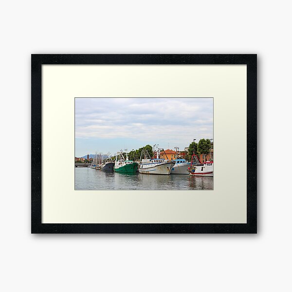 Item preview, Fishing boats on the Porto Canale Rimini Italy designed and sold by goceris.