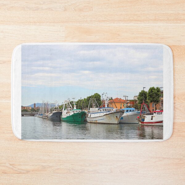 Item preview, Fishing boats on the Porto Canale Rimini Italy designed and sold by goceris.