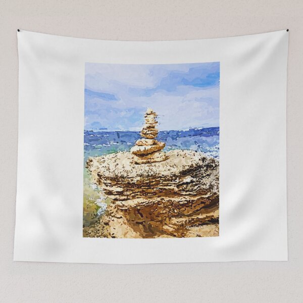 Item preview, Beach Rock Formation. Digital Painting From WallsOffame.com.au designed and sold by WallsOfFameAust.