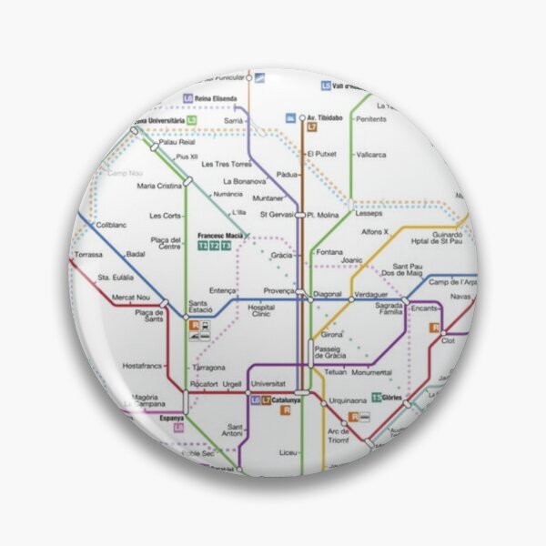 Item preview, Barcelona Subway Metro Tube System Map designed and sold by KALEIDOSCOPE UK.