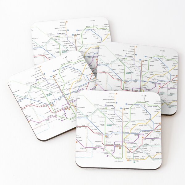 Item preview, Barcelona Subway Metro Tube System Map designed and sold by KALEIDOSCOPE UK.