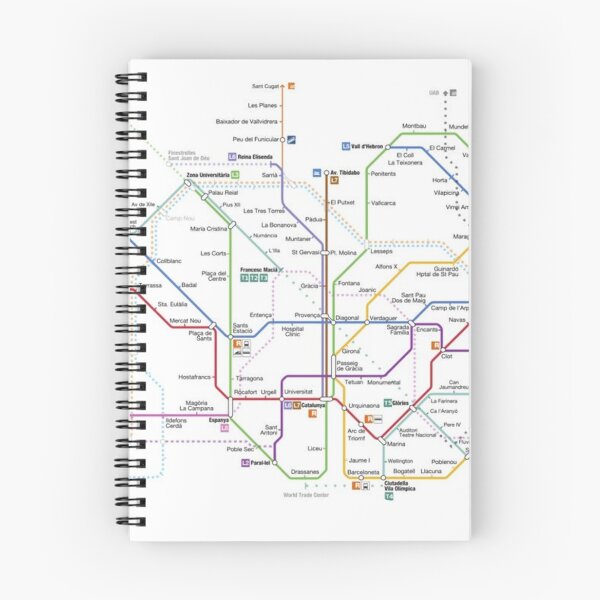 Item preview, Barcelona Subway Metro Tube System Map designed and sold by KALEIDOSCOPE UK.