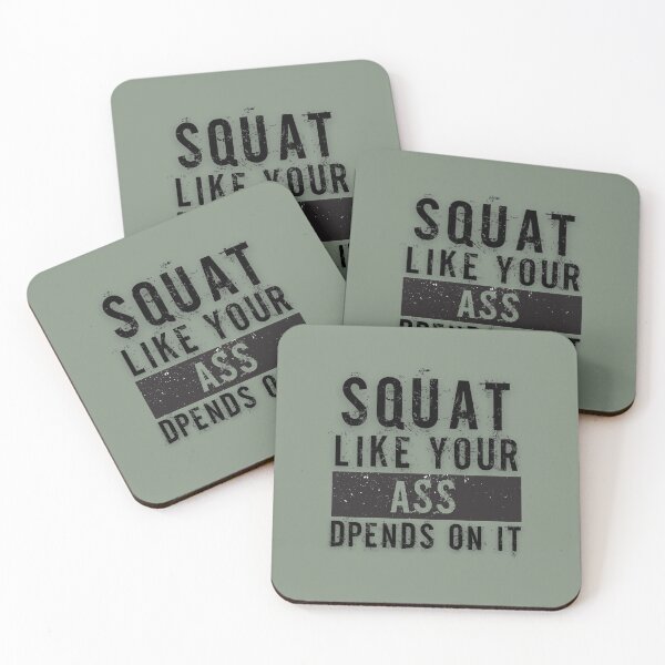 Item preview, Squat Like Your Ass Depends On It Distressed black designed and sold by Ensjodesigns.