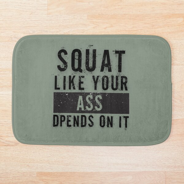 Aperçu de l'œuvre Squat comme si ton cul en dépend noir en détresse créée et vendue par Ensjodesigns.