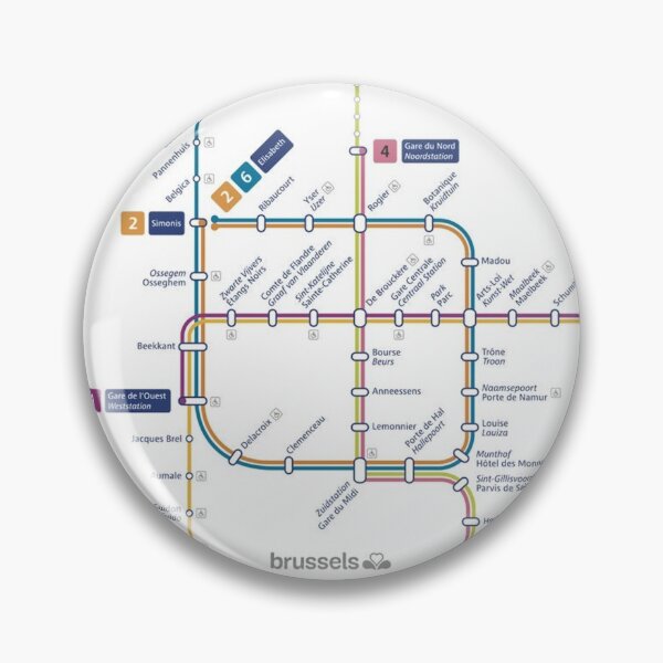 Artikelvorschau, Belgien Brüssel U-Bahn U-Bahn Zug Karte entworfen und verkauft von KALEIDOSCOPE UK.