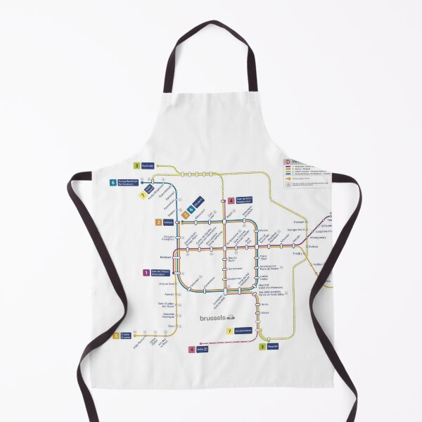 Item preview, Belgium Brussels Subway Metro Tube Train Map designed and sold by KALEIDOSCOPE UK.