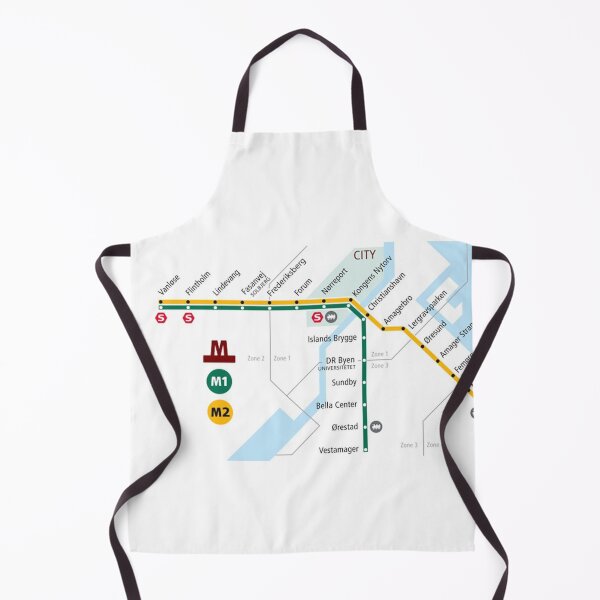 Item preview, Copenhagen Subway Tube Metro Train Map designed and sold by KALEIDOSCOPE UK.
