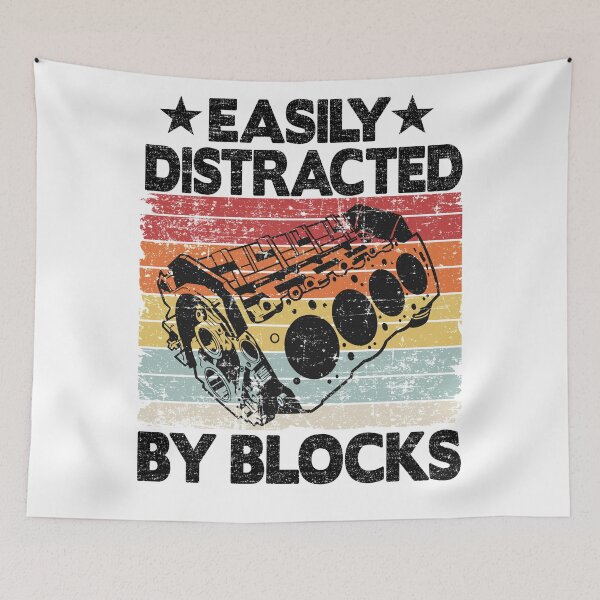 Item preview, Easily Distracted By Blocks Funny Mechanic designed and sold by Stronzi.