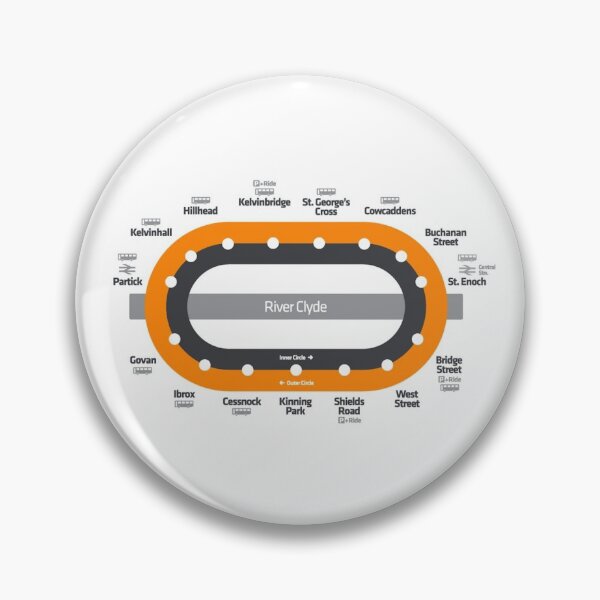 Item preview, Glasgow Scotland Tube Metro Subway Train Map designed and sold by KALEIDOSCOPE UK.