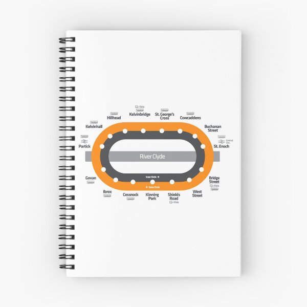 Item preview, Glasgow Scotland Tube Metro Subway Train Map designed and sold by KALEIDOSCOPE UK.