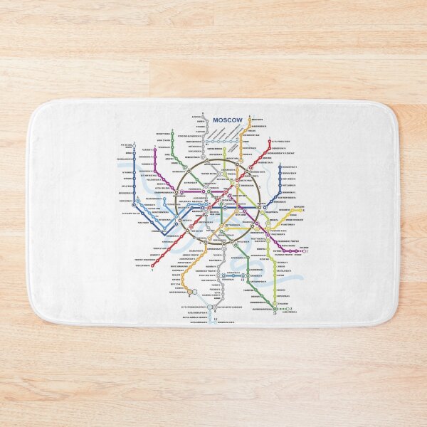 Item preview, Moscow Russia Tube Subway Metro Train Map designed and sold by KALEIDOSCOPE UK.