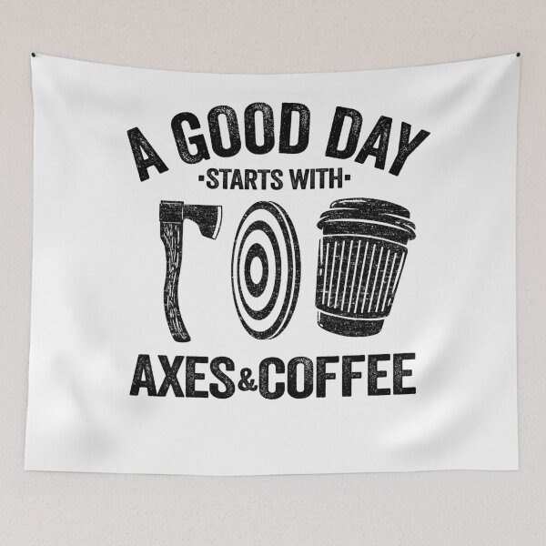 Item preview, Good Day Starts With Coffee & Axe Throwing Gift designed and sold by Stronzi.